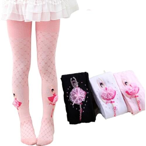 Cotton Tights For Girls Cute Princess Dance Children Pantyhose Ballet Girls Tights Elastic Baby Girl Stockings For 3-10Year