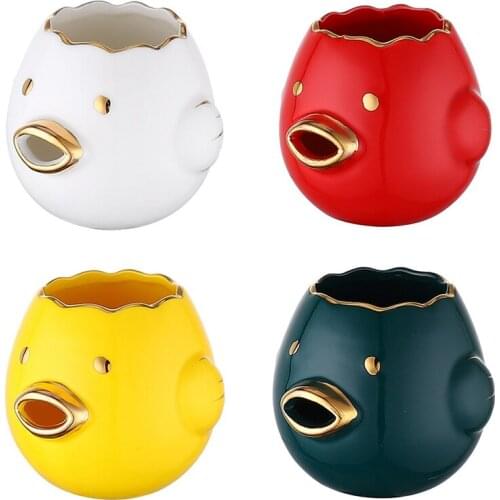 Creative Cartoon Chicken Egg Yolk White Separator Ceramics Ceramic Cartoon Chick Egg Separator Cooking Kitchen