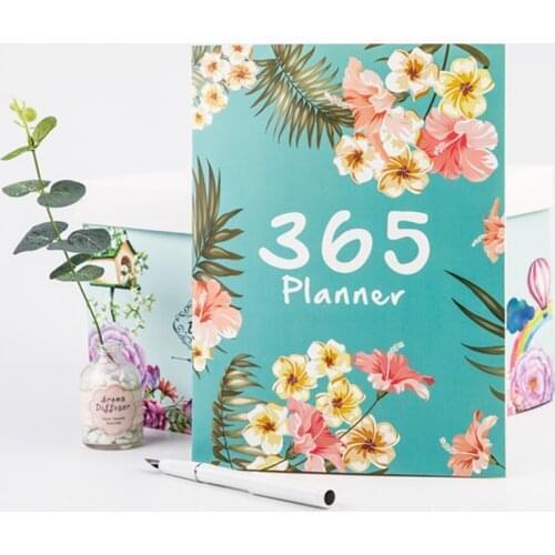 Fashion DIY 365 Days Planner Organizer A4 Notebook Monthly Weekly Schedule Writing Book No time limit