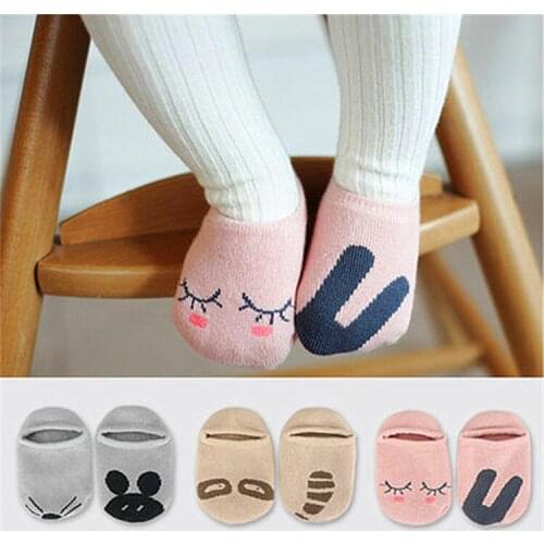 Baby Floor Socks non slip Cartoon Kids Socks Cotton Casual meias Cat Animal Socks Children Ankle Sox Girls Boys Foot Wear Brand