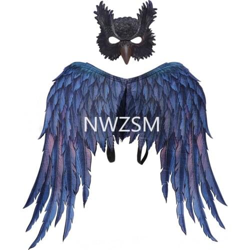 New Year Decoration Carnival Party Animal Costume Owl Cosplay Masquerade Face Mask and wings Dinosaur
