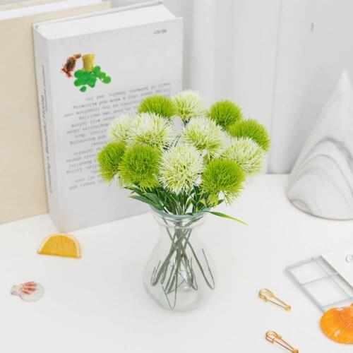 5 Pieces Plastic Dandelion Household Products Vases for Home Decor Wedding Bridal Accessories Clearance Cheap Artificial Flowers