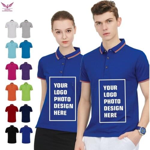 Shirts for men Short Sleeve Shirt Sports polo Jerseys Company Group Logo Custom ropa hombre Lapel Short Sleeve Classic