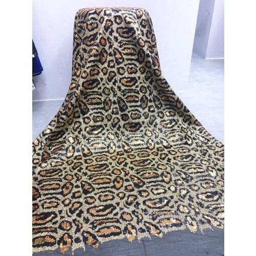 Mesh Embroidery Sequins African Lace Fabric 2021 High Quality Lace Water Soluble Fashion Lace Fabric 5 Yards