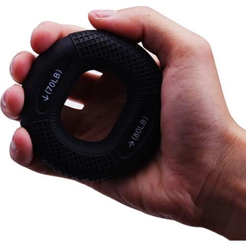 Silicone Adjustable Hand Grip 20-80LB Gripping Ring Finger Forearm Trainer Carpal Expander Muscle Workout Exercise Gym Fitness