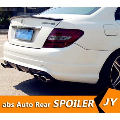 For Mercedes Benz W204 Spoiler2008-2014 C180 C200L C63 Spoiler High Quality Carbon Fiber Car Rear Wing Primer Color Rear Spoiler