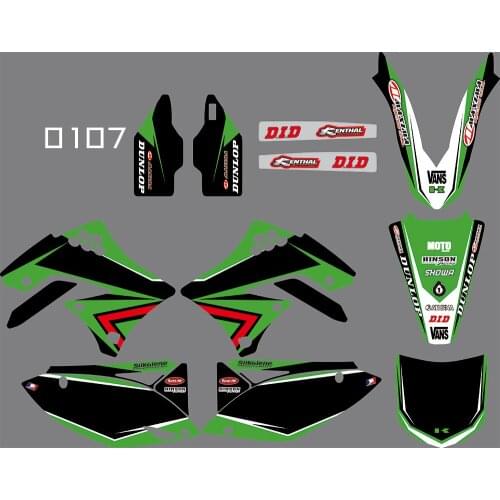 0107 motorcycle Team Graphic & Backgrounds Decal Stiker Kits for Kawasaki KX450F KXF450 2009-2011
