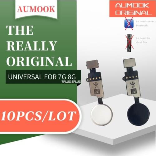 10pcs AUMOOK 6th Generation 3D Touch Universal Home Button For iPhone 7 7 plus 8 8 plus SE 2020 flex cable return functions