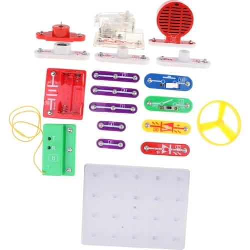 18pcs Electrical Circuits Experimental Model Kit Puzzle Electronic Exploration Science Learning Educational Toys for Children