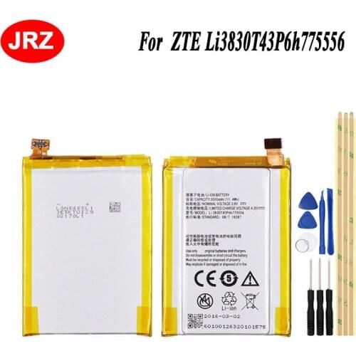Li3830T43P6h775556 Battery For ZTE Axon A1 AXON A2015 Axon Tianji A2015 TD-LTE Dual Blade V7 Max 3000mAh 3.8V Batteries