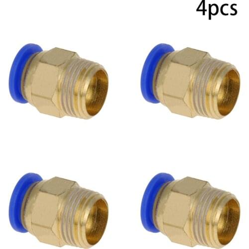 2-10pcs Quick Male Thread Hose Straight Joints Blue Plastic Fittings 10mm-16.5mm 10mm-20mm Pneumatic Connectors PC10-03 PC10-04