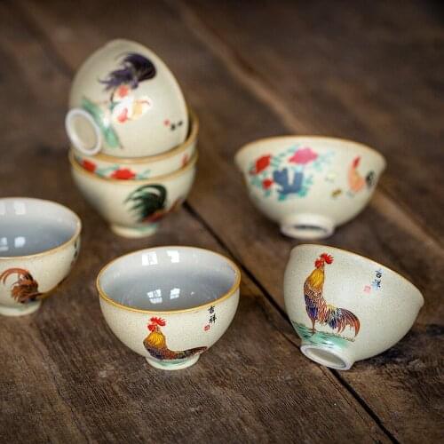 CHANSHOVA 100ml Traditional Chinese retro style tea cup Coffee cups China porcelain Personality ceramic cups tea set H494