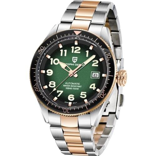 Pagani Design 2021 Mens Stainless Steel Automatic Mechanical Watch Japan NH35 Sports Waterproof Clock Luxury Relogio Masculino