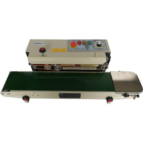 FR-770 Food Plastic Film Aluminum Foil Mooncake Bag Sealer Automatic Embossing Continuous Sealing Machine