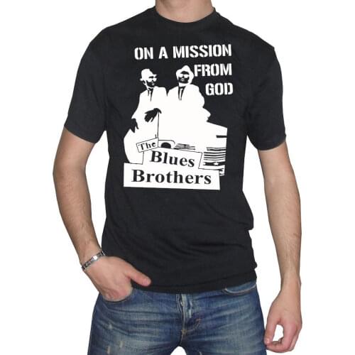 Blues brothers bianco the happiness is have my t shirt Casual Fashion tee shirt homme Cotton short sleeve t-shirt camisetas