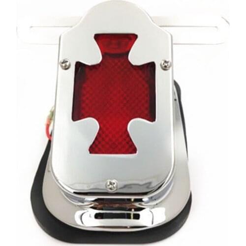 Chrome Red Brake Tail Light Signal Motorcycle For Harley Flstn Deluxe Springer Softail Touring Cruiser Bobber Chopper Touring