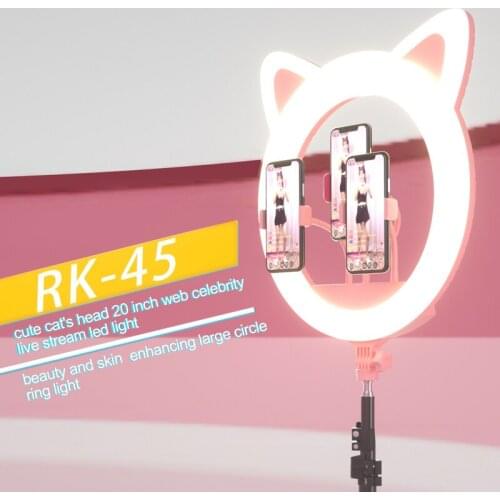 20inch LED Ring Light Dimmable Selfie Lamp With 2m Tripod Stand For Makeup Video Live PhotoStudio Photography Lighting Ringlight