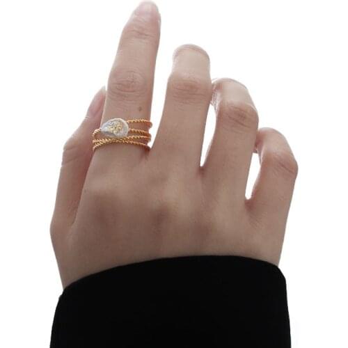 2021 New Natural Freshwater Pearl Rings Original 14KGF Winding Pearl Rings for Women Jewelry Designers