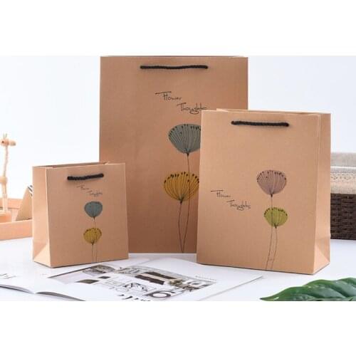 Matte Lamination High Quality Colorful Kraft Paper Bags Custom Print With Handles paper kraft bag package --XP2265