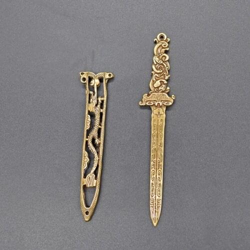 Handmade Metal Tea Knife Prying Copper Ancient Horse Insert White Oolong Green Tea Knife Caja De Te Household Products DG50TNC