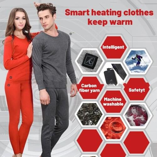 MenS Motorcycle Heated Jacket Set Electric USB Heated Thermal Underwear Heated Thermal Long Sleeve T Shirt or Pant Dropshipping