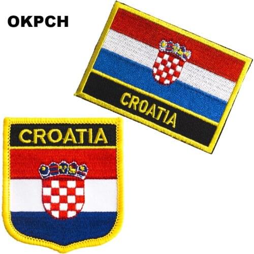 Croatia Flag patches embroidered flag patches national flag patches Patches for Clothes DIY Decoration PT0095-2