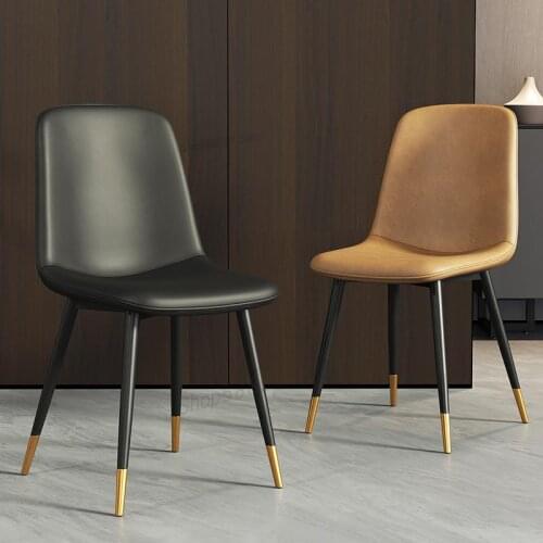 Nordic Light Luxury Dining Chair Modern Minimalist Backrest Single Leisure Chair Restaurant Cafe Home Bedroom Desk Chair