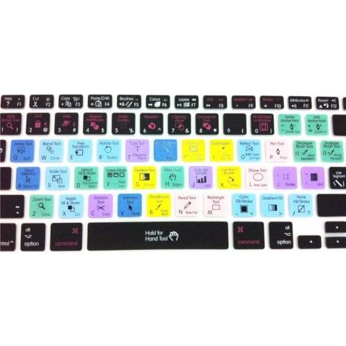 New US for Photoshop Design PS Functional Silicone Keyboard Cover Skin for Macbook air pro retina 13 15 17 Common Version