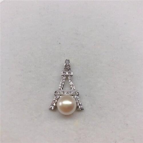 Tower Shape Pendant Base Mount Finding Settings Jewelry Parts Fitting Accessories for Pearls Corals Jade Beads Crystal Stones