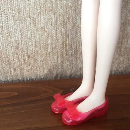 Transparent Red Fashion Bowknot Shoes For Blythe Dolls 1/6 Shoes For Licca Azone Doll Mini Shoes For 1/6 BJD Doll Accessories