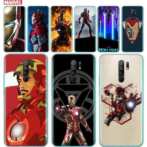 Transparent Cover Marvel Iron Man For Xiaomi Redmi K40 K30i K30T K30S K30 K20 10X GO S2 Y2 Pro Ultra Phone Case