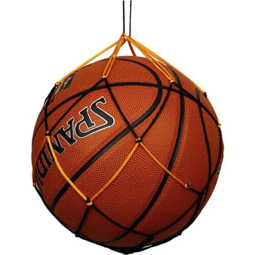 Black Yellow Net Bag Mesh Volleyball Basketball Football Soccer Multi Sport Game Ball Carry Nylon Outdoor Durable Standard #W5