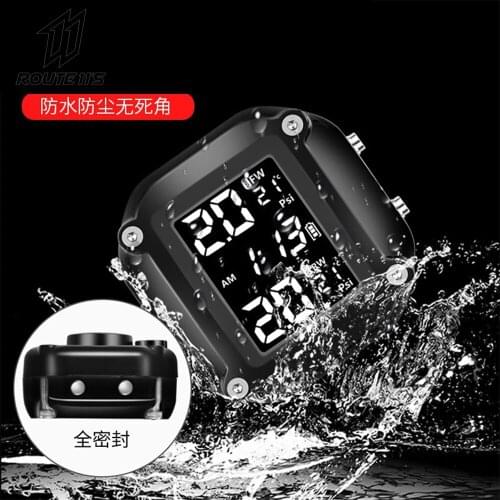 Motorcycle Tire Pressure Monitor Solar Wireless External Motorcycle Racing Waterproof Detector Off-road High-precision 3 Styles