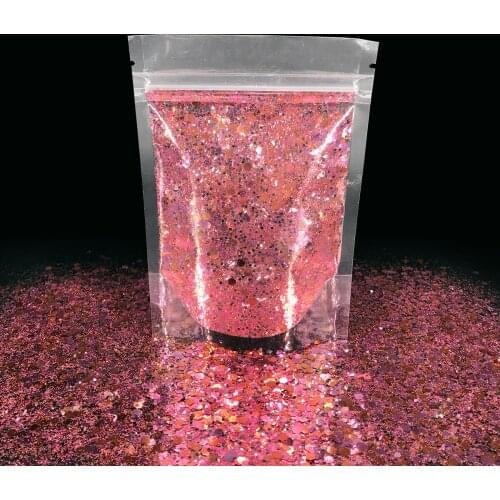 High quality holographic shape glitter colorful cosmetic mix glitter