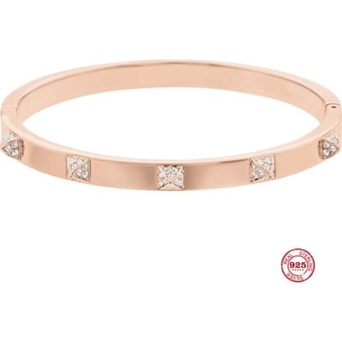 Fashion Charm Pure 925 Silver Original 1:1 Copy, Elegant Temperament Fashion Trend Wild Bracelet Female Luxury Jewelry Gifts