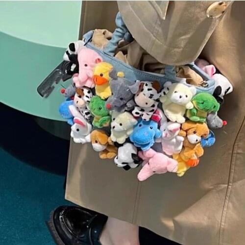 2021 Summer Cute Doll Cartoon Tote Bags Fashion Women Casual Handbags Purses