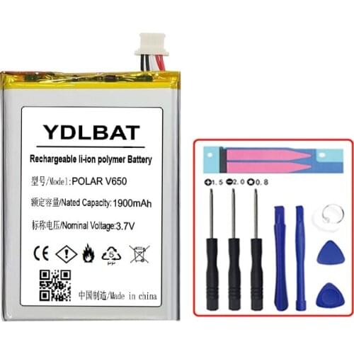 3.7V 1900mAh battery for POLAR v650