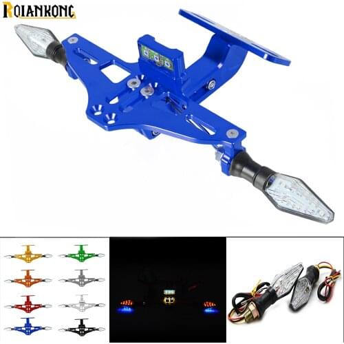 Adjustable Angle Aluminum License Number Plate Frame For Suzuki GSXR GSX-R 600 750 1000 k1 K2 K3 K4 K5 K6 K7 K8 K9 K11 GSXR1300