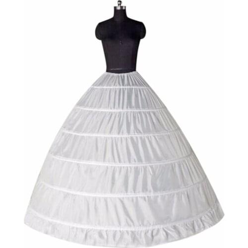 ANTI Fast Shipping Wedding Accessories Apply Quinceanera Petticoats Very fluffy Crinoline 6 Hoops Organza Underskirt In Stock