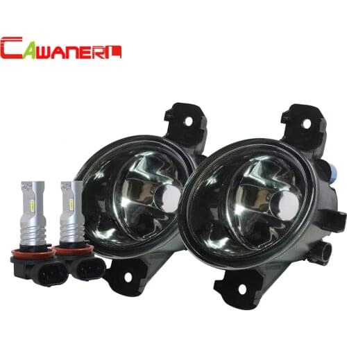 Cawanerl Car Fog Light Lampshade + H11 LED /Halogen Bulb For Nissan Micra 2005 2006 2007 2008 2009 2010 2011 2012 2013 2014 2015