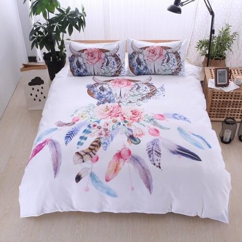 Skull dreamcathcer Bedding Set Duvet Cover Bedclothes Twin queen king size 3pcs Home Textiles