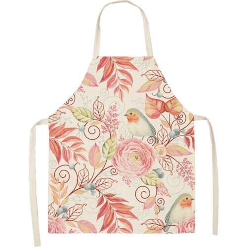 Flower and bird pattern House cleaning For home and kitchen Apron for children kids apron goods for home kitchen Kitchen apron