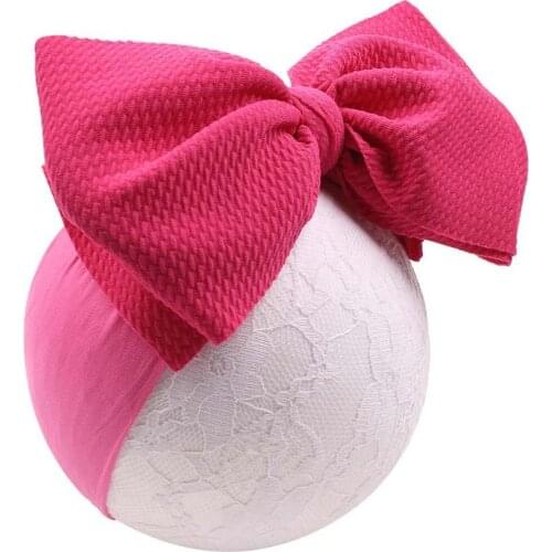 Funky 7" Tie Large Hair Bow Strong Elastic Nylon Headband Wholesale DIY Hair Accessories Headwear Baby Hair Bands