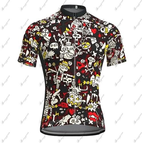 Retro Classic Mens Cycling Jersey Short Sleeve MTB Jersey Bicicleta Clothes Outdoor sports Bike Wear Ropa Ciclismo BOUYGUES