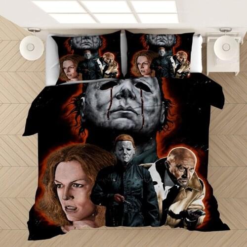 Horror Michael Myers 3D Printed Bedding Set Duvet Covers Pillowcases Comforter Bedding Set Bedclothes Bed Linen