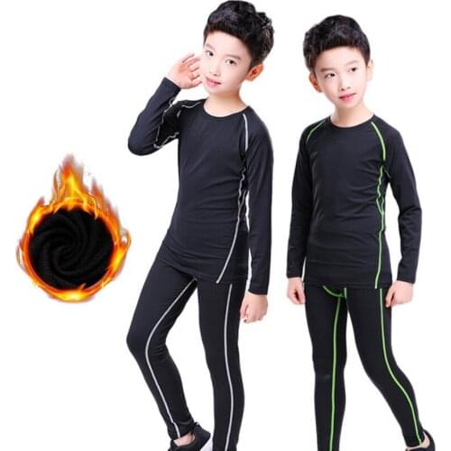 Winter Thermal Underwear Set Children Thermal Underwear Kids Quick Dry Warm Long Johns Set Boy Girl Warm Fitness Thermal