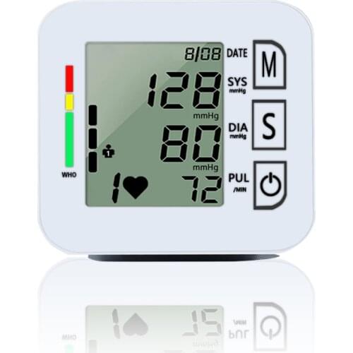 Medical Digital Wrist Blood Pressure Monitor Automatic Tonometr BP Measurement Presion Arterial Tensiometro Sphygmomanometer
