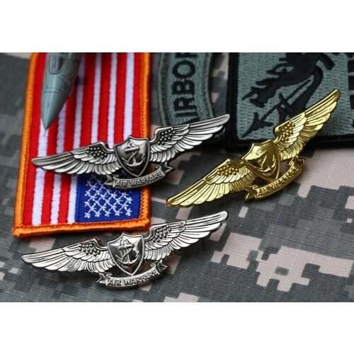 WW2 US NAVY AIR WARFARE PILOT CORPS AVIATOR WINGS PIN METAL BADGE INSIGNIA