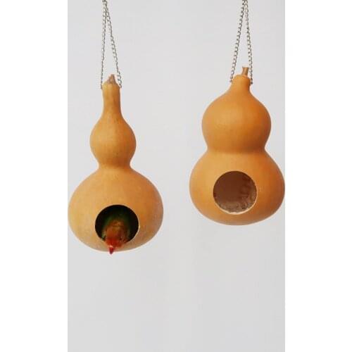 Bird Nest Birds Nest Natural bottle gourd bird nest Hamster squirrel breeding nest Warm nest Coconut Shell ladder Parrot nest