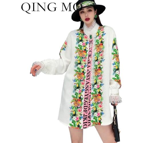 Женские длинные рубашки QING MO China At AliExpress